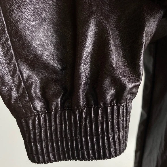 Zara NWT women’s joggers Size L shiny black polyurethane - Picture 11 of 12